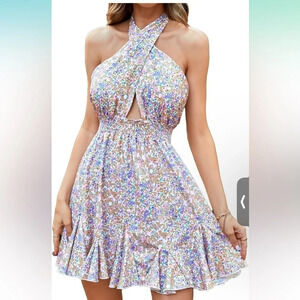 Cupshe Multicolor Halter Dress